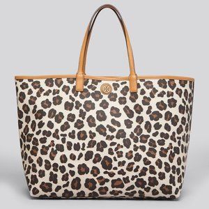 Tory Burch Kerrington Animal Print Coated Tote Handbag